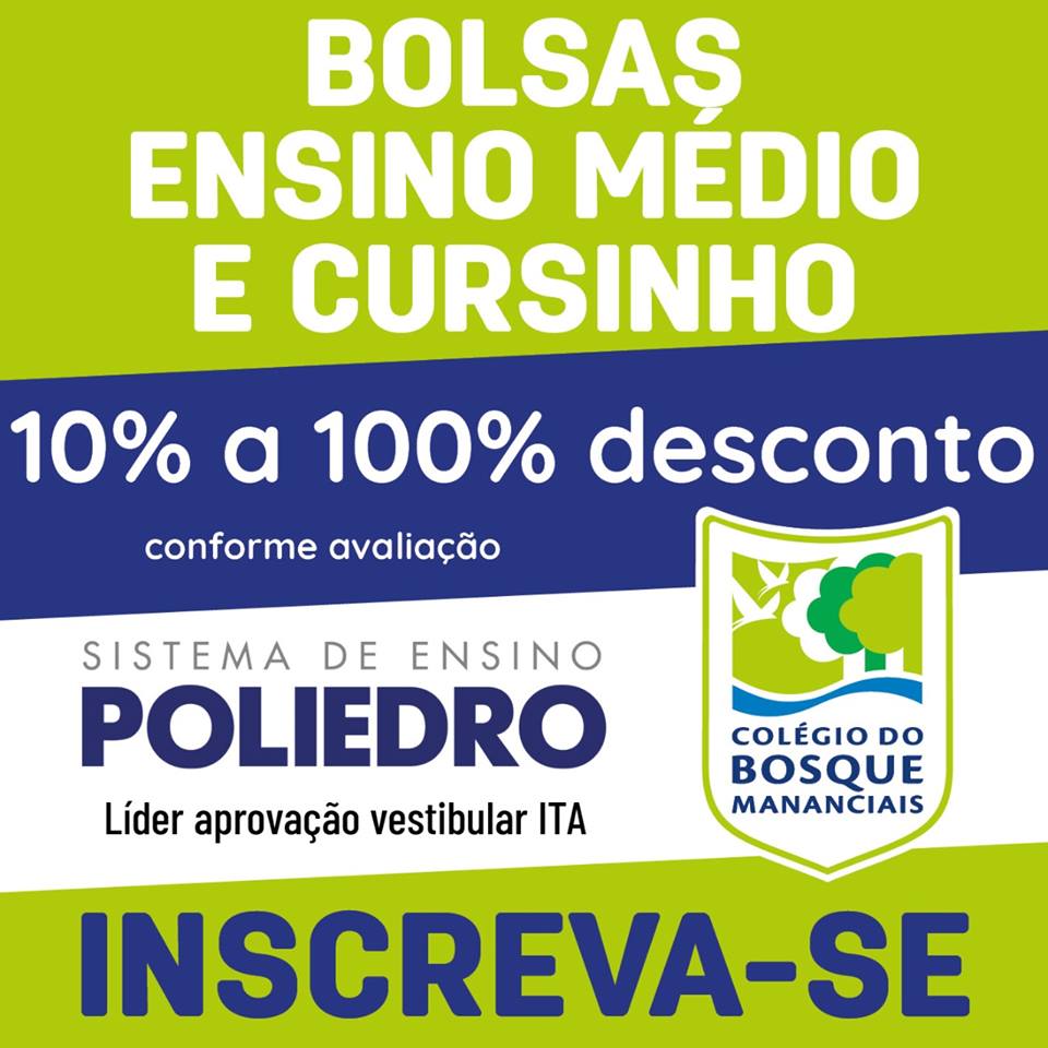 Inscrições abertas para bolsas no Colégio do Bosque Mananciais