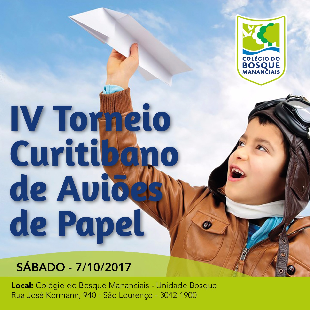 Vem aí o IV Torneio Curitibano de Aviões de Papel