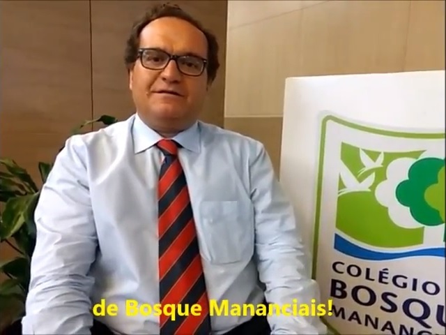 Mensagem de Fernando Sanjosé, de Fomento, ao Colégio do Bosque Mananciais